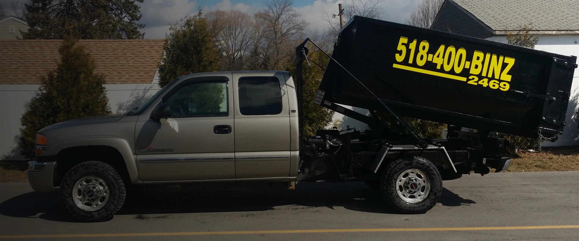 binz dumpster truck castleton on hudson ny